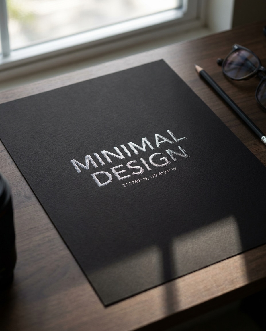Silver Ink Minimal AI portrait example — Gemini AI Dark Aesthetic Poster Prompts