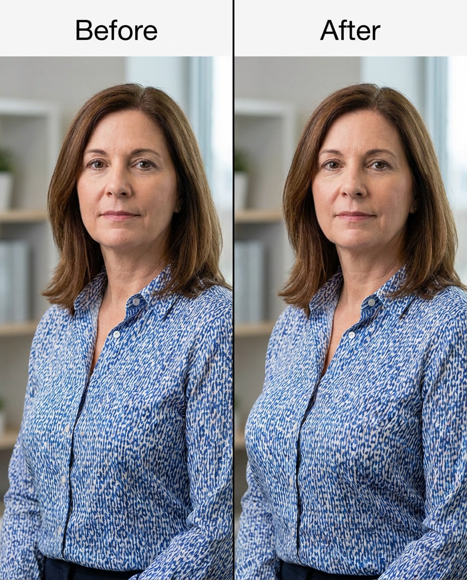Smooth Fabric Ripples AI portrait example — AI Breast Expansion Prompts for Gemini & ChatGPT: 25+ natural retouch ideas