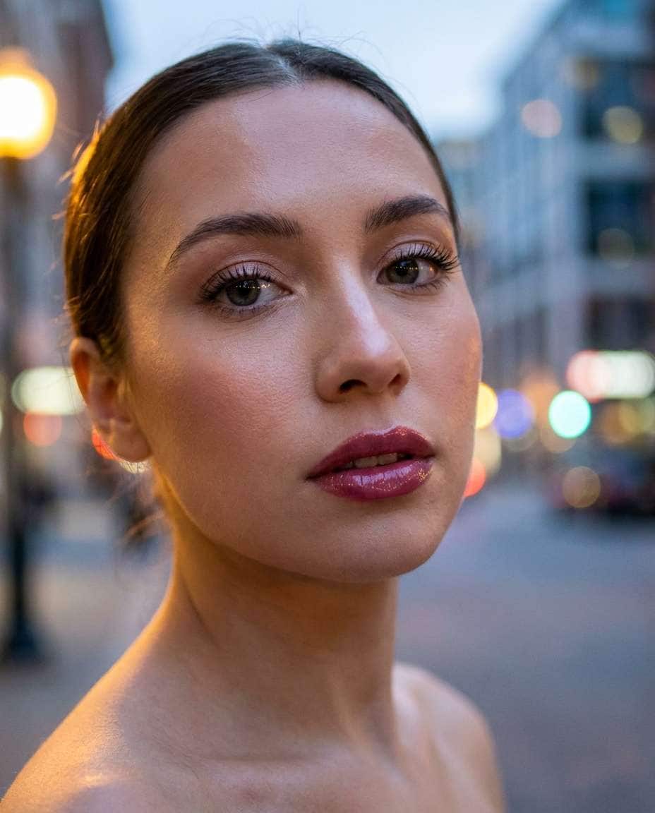 Soft Glam Close-Up AI portrait — Gemini AI Blue Hour Photo Prompt