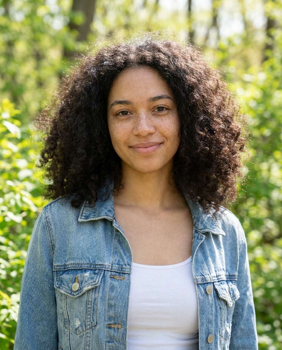 Soft Natural Teen Curls AI portrait