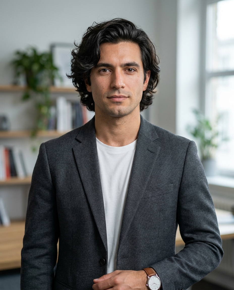 Soft Waves Office Look AI portrait example — Test 25 Curly Hairstyles with Gemini AI Prompt and See What Suits Your Texture