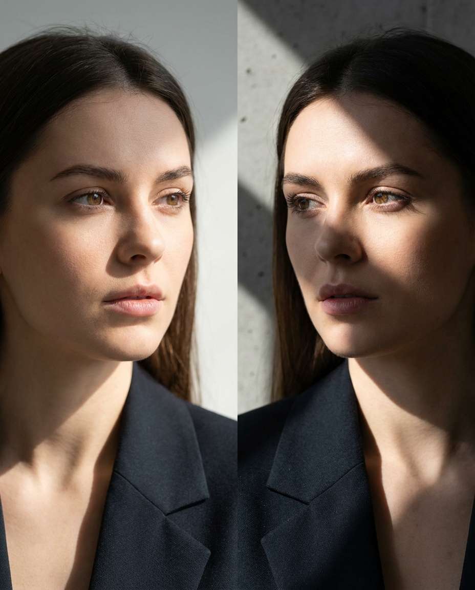 Split Shadow Story AI portrait — AI Split Photo Prompt