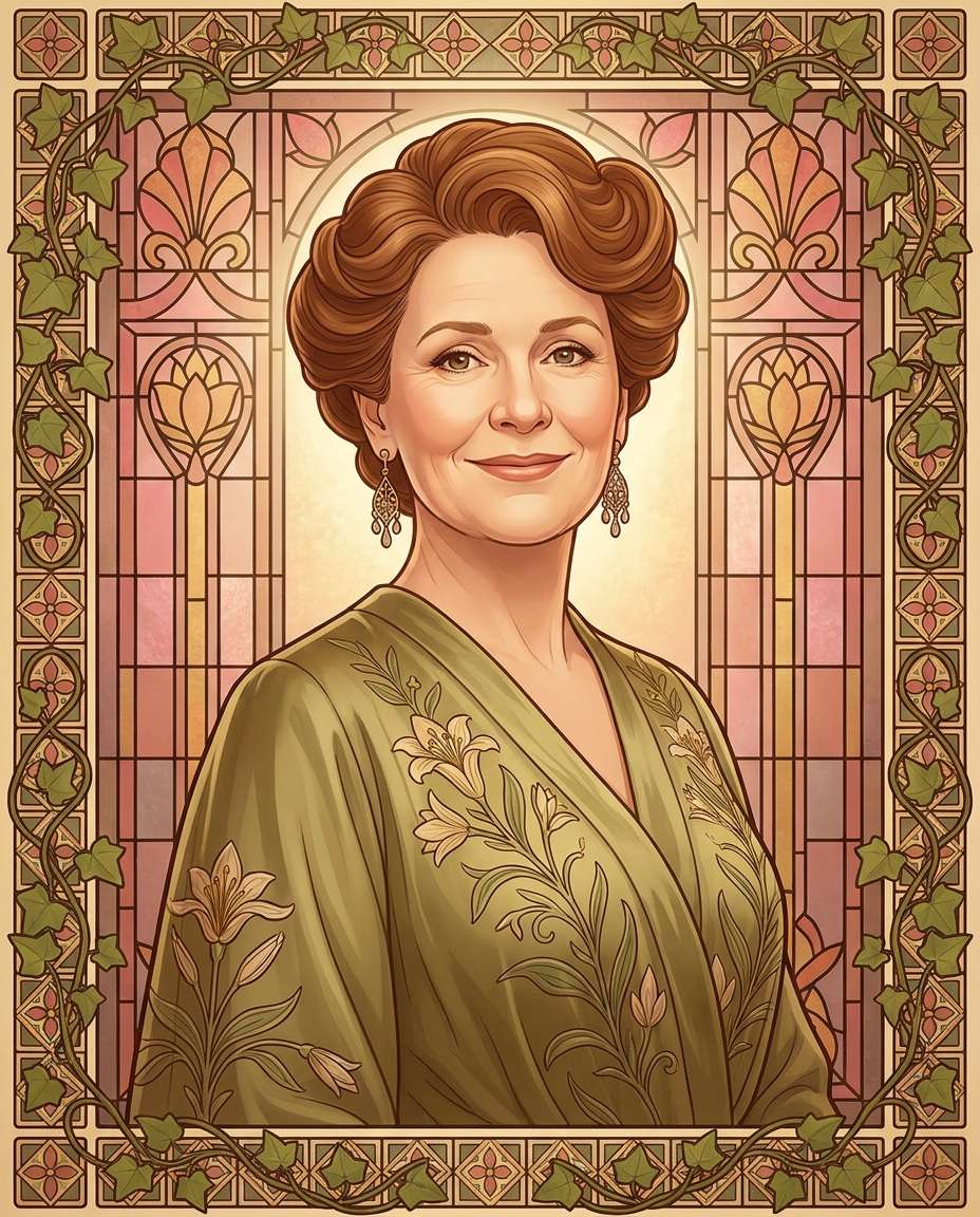 Stained Glass Glow AI portrait — Free Copy & Paste