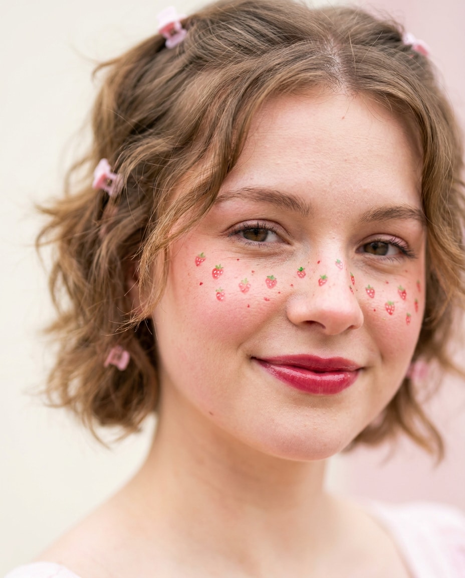 Strawberry Freckles Portrait AI portrait