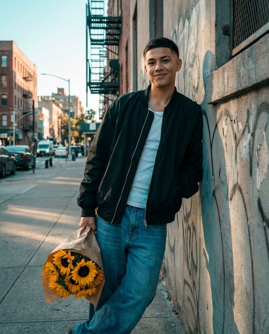 Street Bouquet Style AI portrait