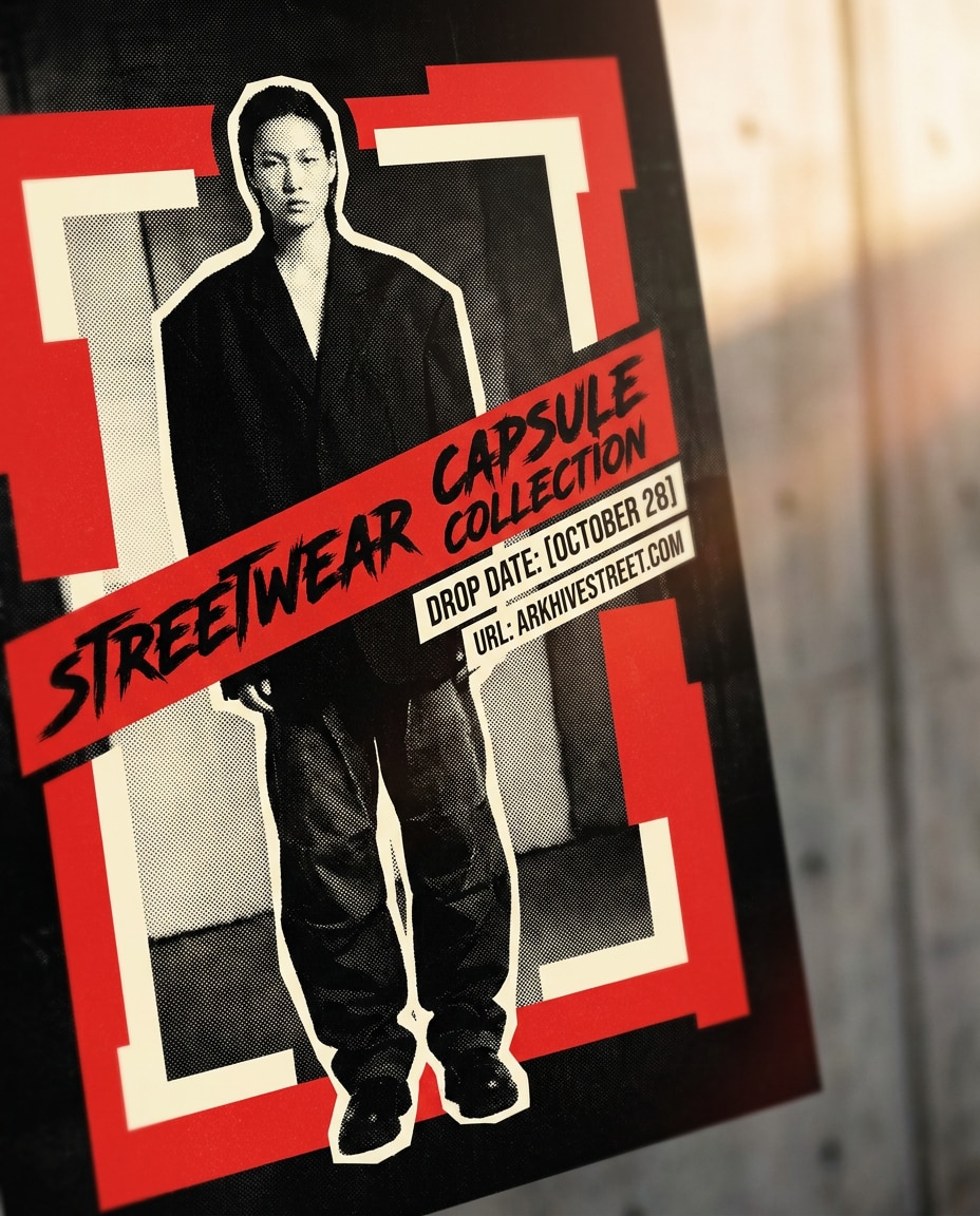 Streetwear Capsule Ad AI portrait — Gemini & ChatGPT AI Constructivism Poster Prompts