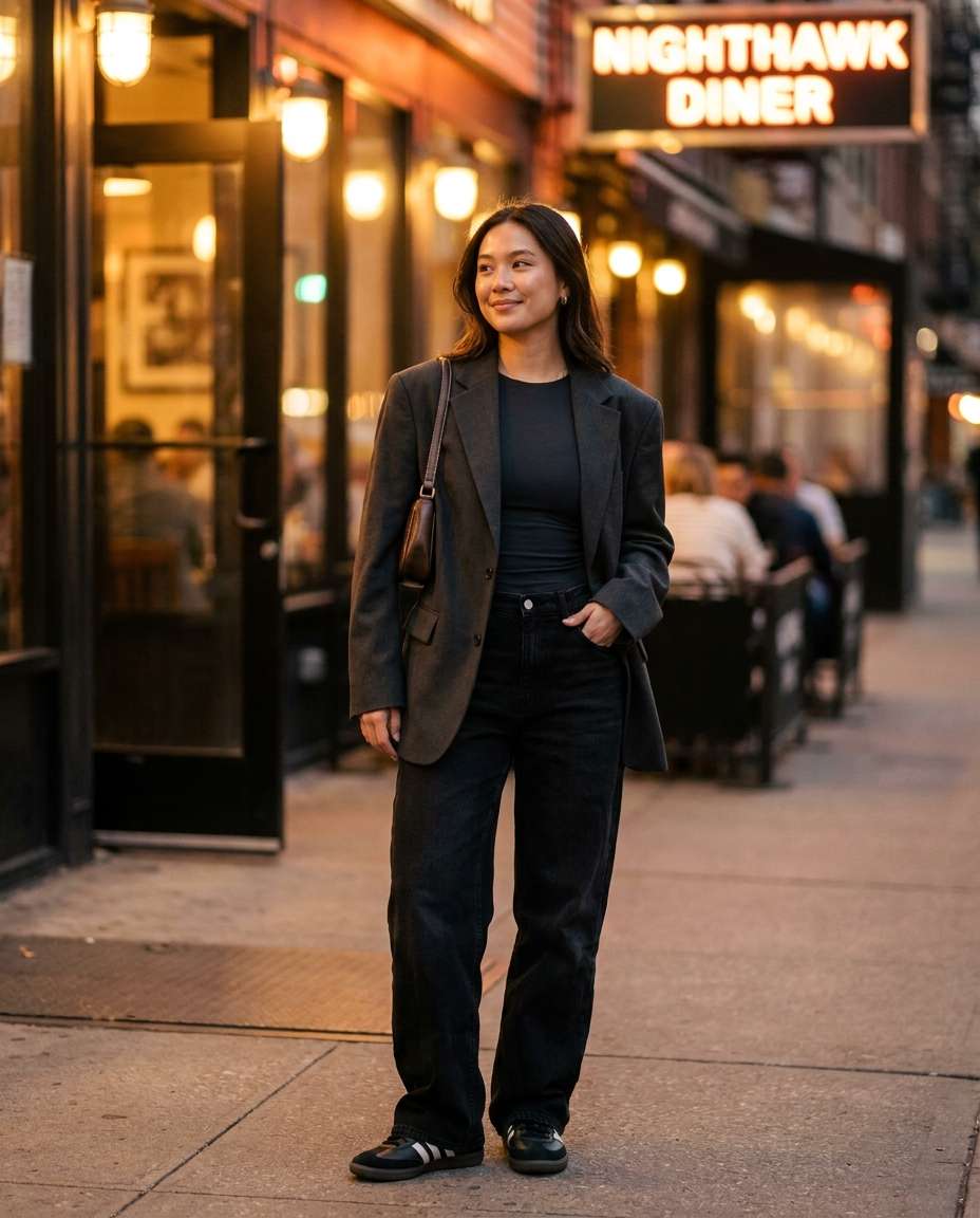 Streetwear Date Night AI portrait example — Gemini AI Baggy Jeans Streetwear Prompt