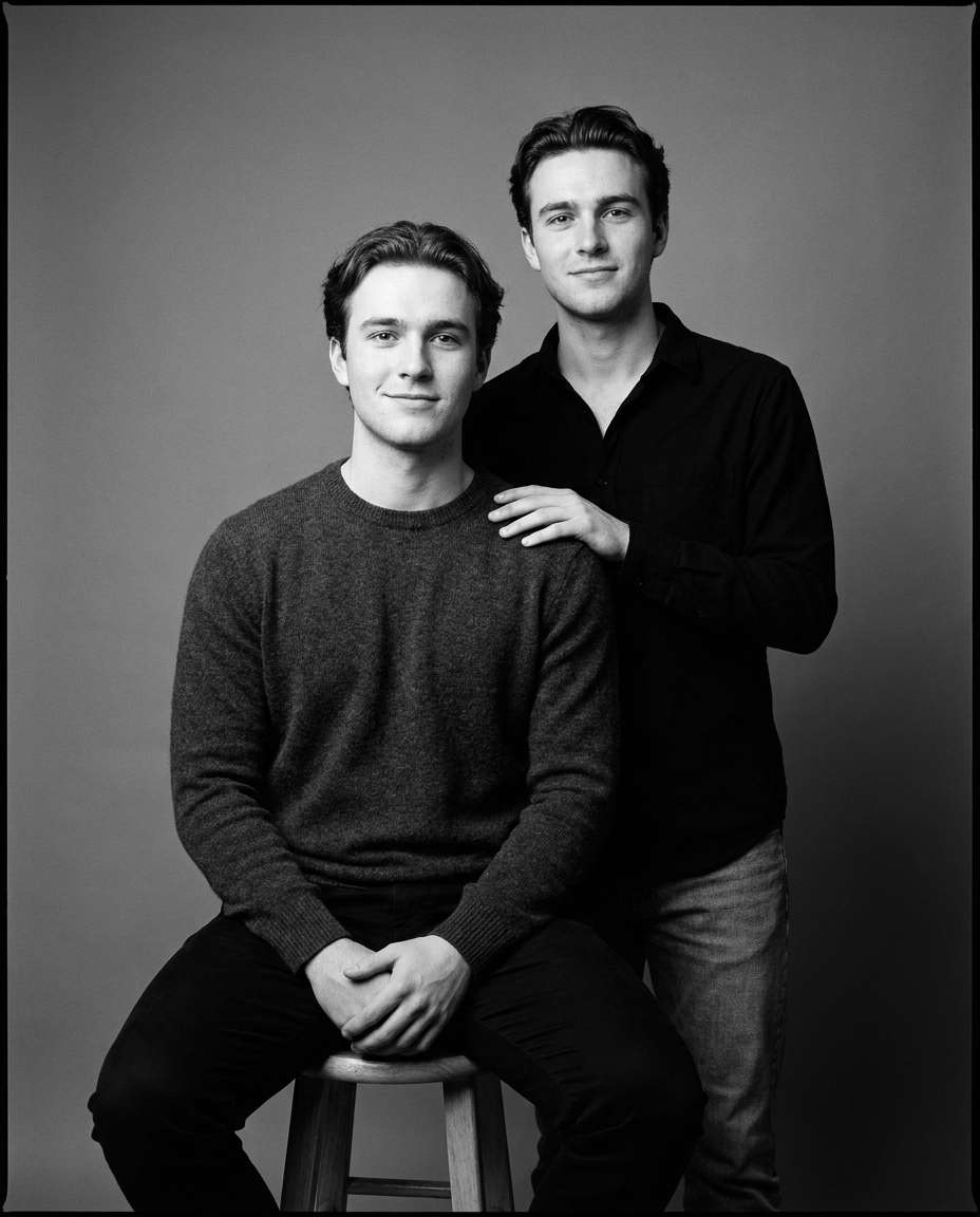 Studio Grey Backdrop AI portrait — Gemini Brother Prompts