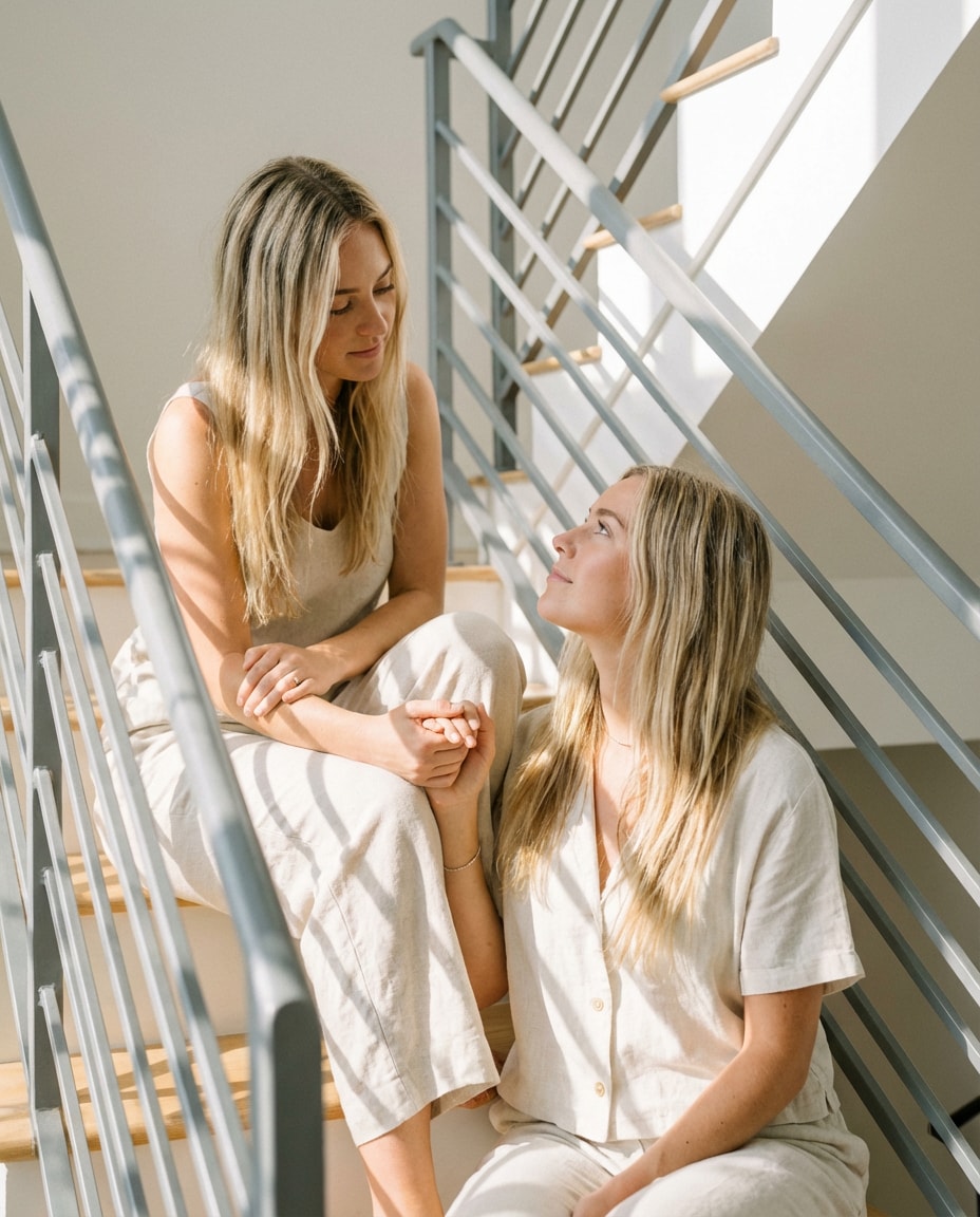 Sunlit Staircase AI portrait