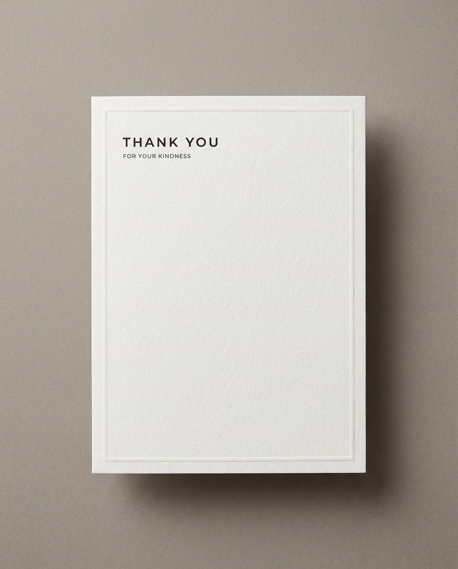 Swiss Grid Thank You AI portrait — AI Minimalist Card Prompts