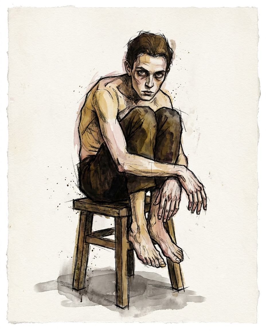 Tense Studio Portrait AI portrait