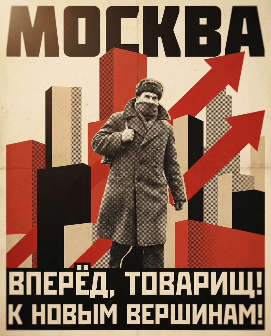 Travel City Campaign AI portrait — Gemini & ChatGPT AI Constructivism Poster Prompts