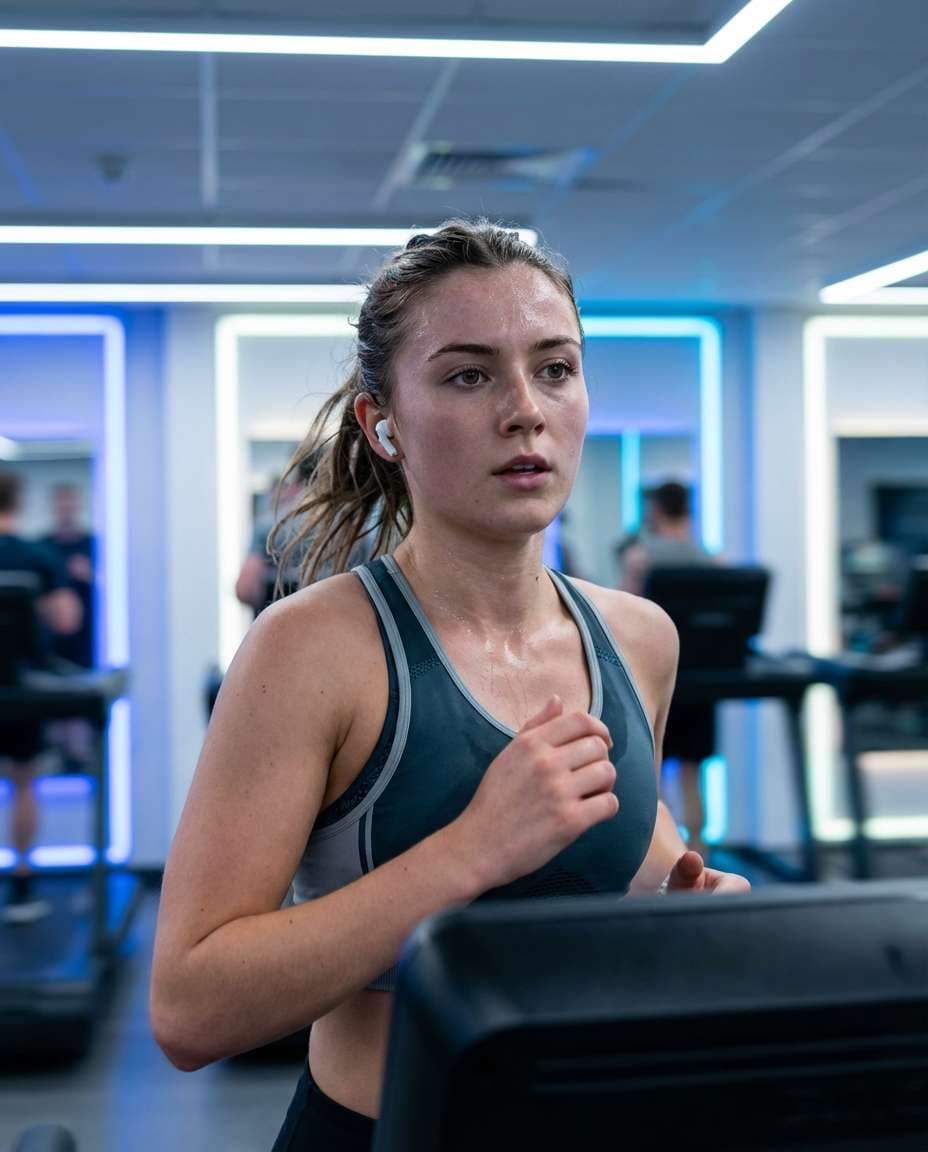 Treadmill Motion Blur AI portrait