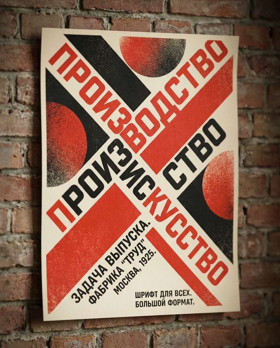 Typography-Only Slogan AI portrait — Gemini & ChatGPT AI Constructivism Poster Prompts