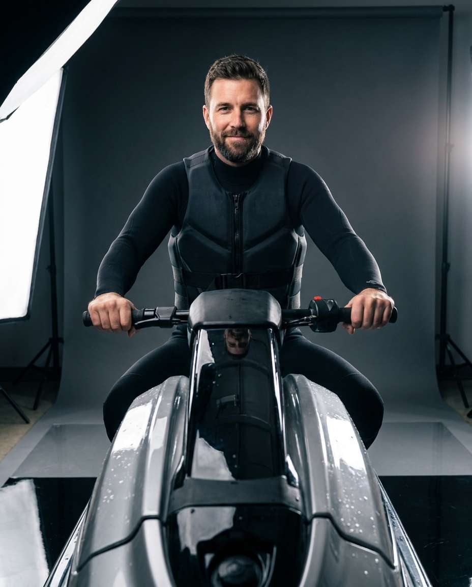 Ultra-Clean Studio Look AI portrait example — Gemini AI Jet Ski Photo Prompts for Cinematic, Realistic Action Shots