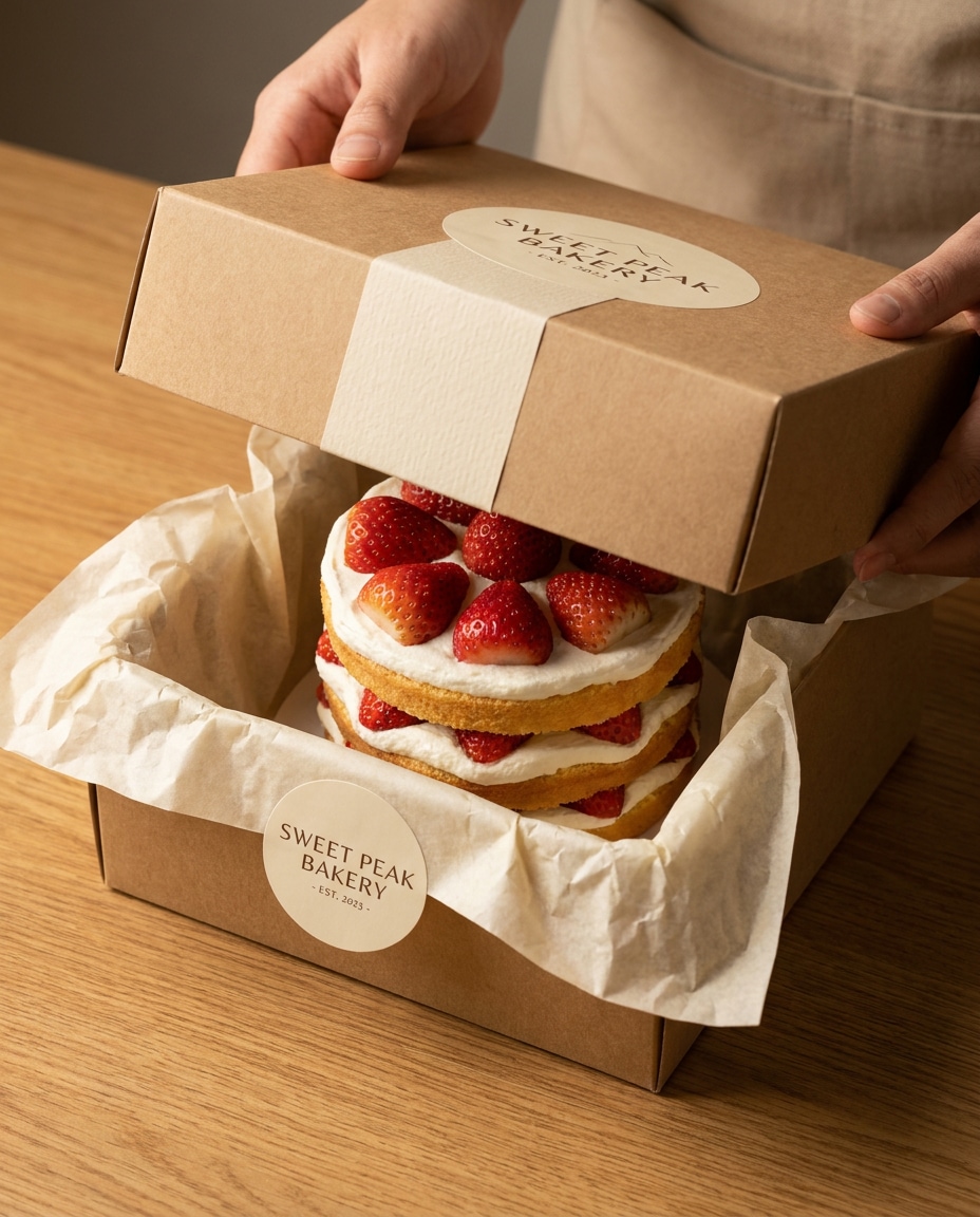 Unboxing Cake Box AI portrait — Gemini AI Strawberry Shortcake Photo Prompt