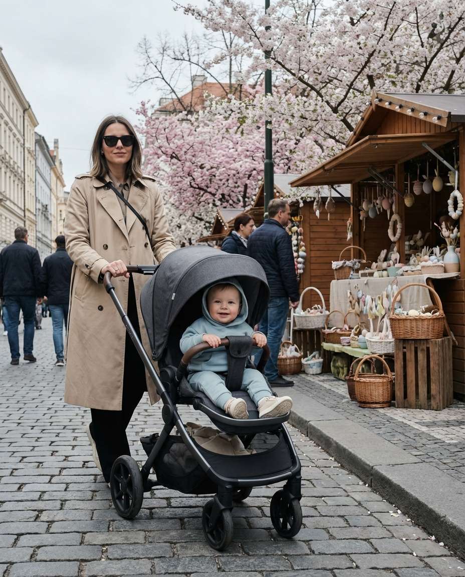 Urban Spring Street Style AI portrait example — AI Easter Baby Photography Prompt
