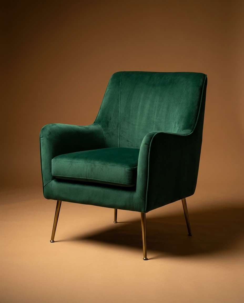Velvet Accent Chair AI portrait