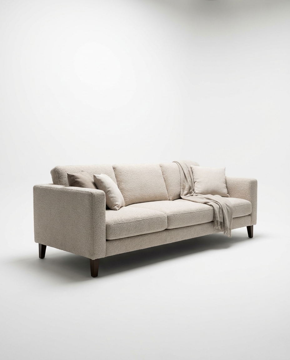 White Seamless Sofa AI portrait