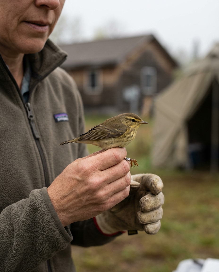 Wildlife Research Banding AI portrait — Gemini AI Bird Prompt