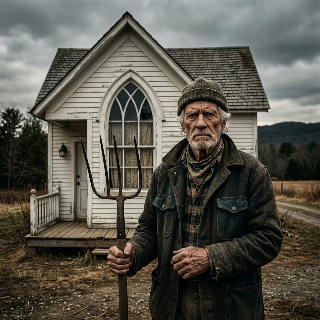 American Gothic Farmhouse AI Portrait AI portrait example — Fine Art & Painting