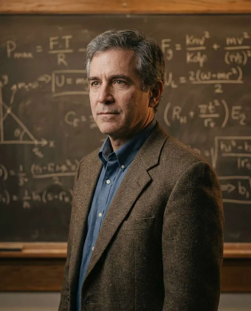 Chalkboard Equations AI portrait example — Gemini AI Scientist Photo Prompts