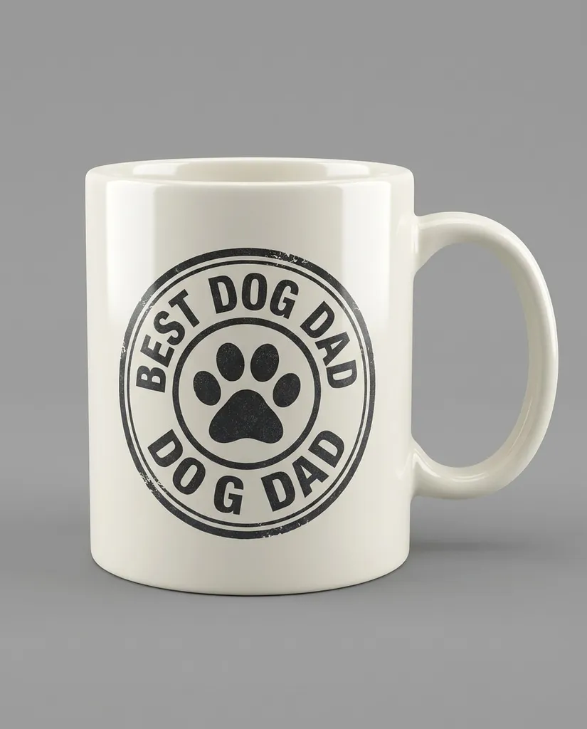 Dog Parent Badge AI portrait example — Gemini AI Mug Design prompts