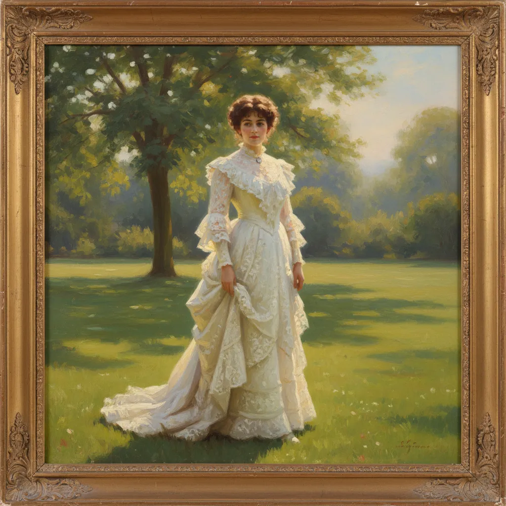 Edwardian Summer Picnic AI Portrait AI portrait example — Fine Art & Painting