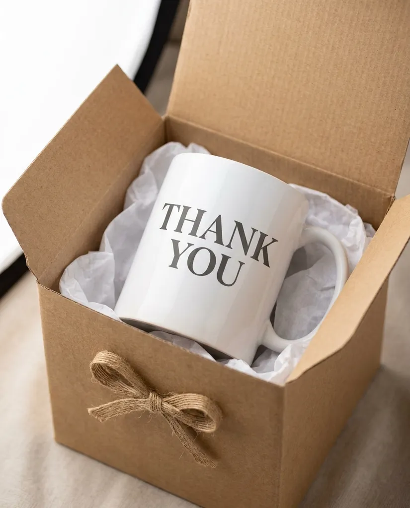 Gift Box Presentation AI portrait example — Gemini AI Mug Design prompts