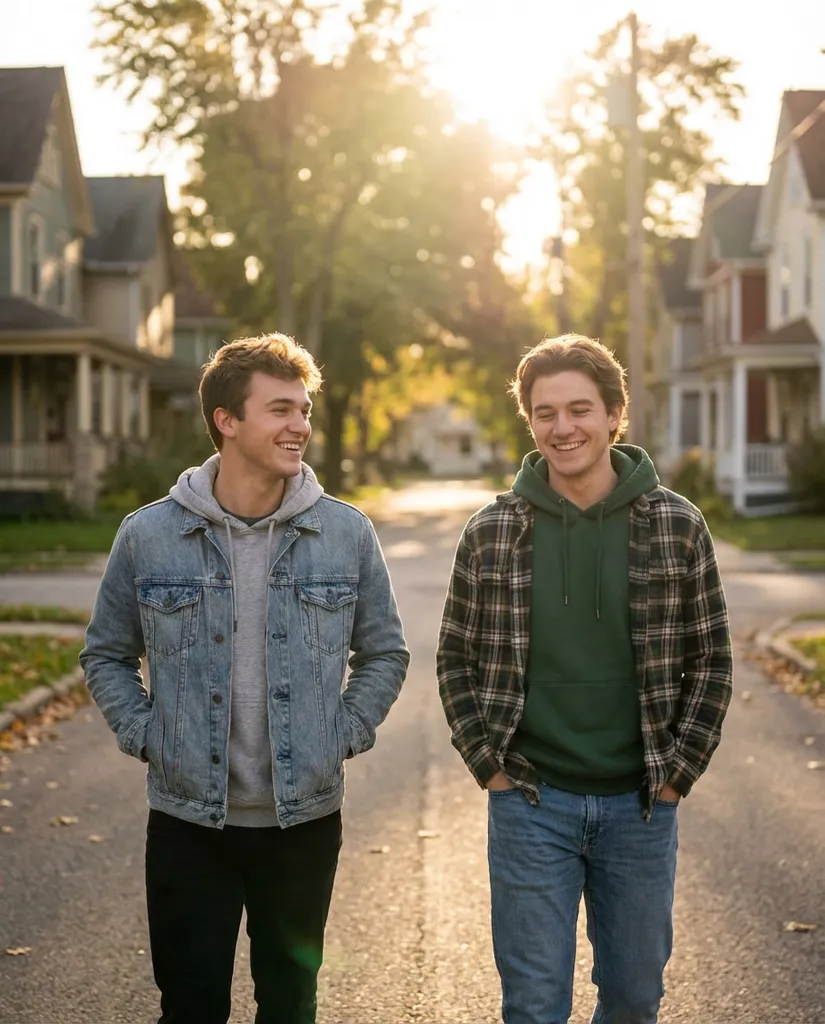 Golden Hour Walk AI portrait example — Gemini Brother Prompts