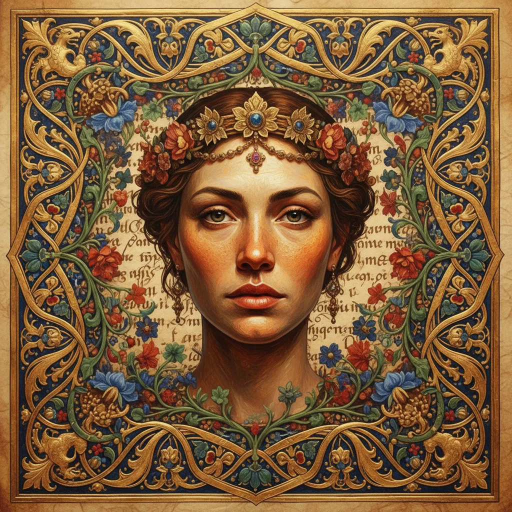 Medieval Illuminated Manuscript AI Portrait AI portrait example — Fine Art & Painting