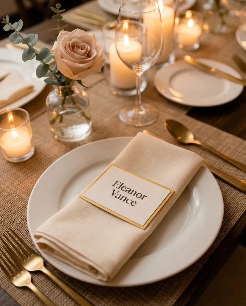 Place Card On Plate AI portrait example — AI Place Card Prompts