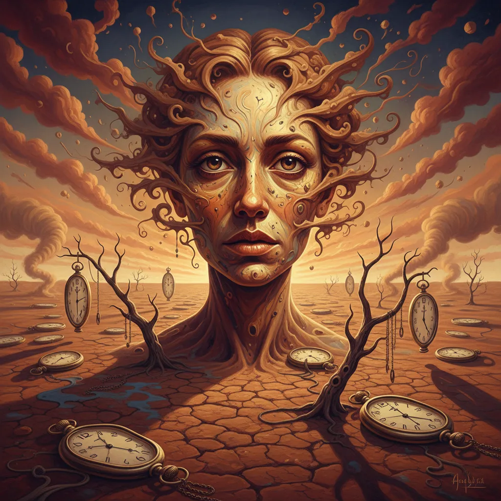 Spanish Surrealist Melting Desert AI Portrait AI portrait example — Fine Art & Painting
